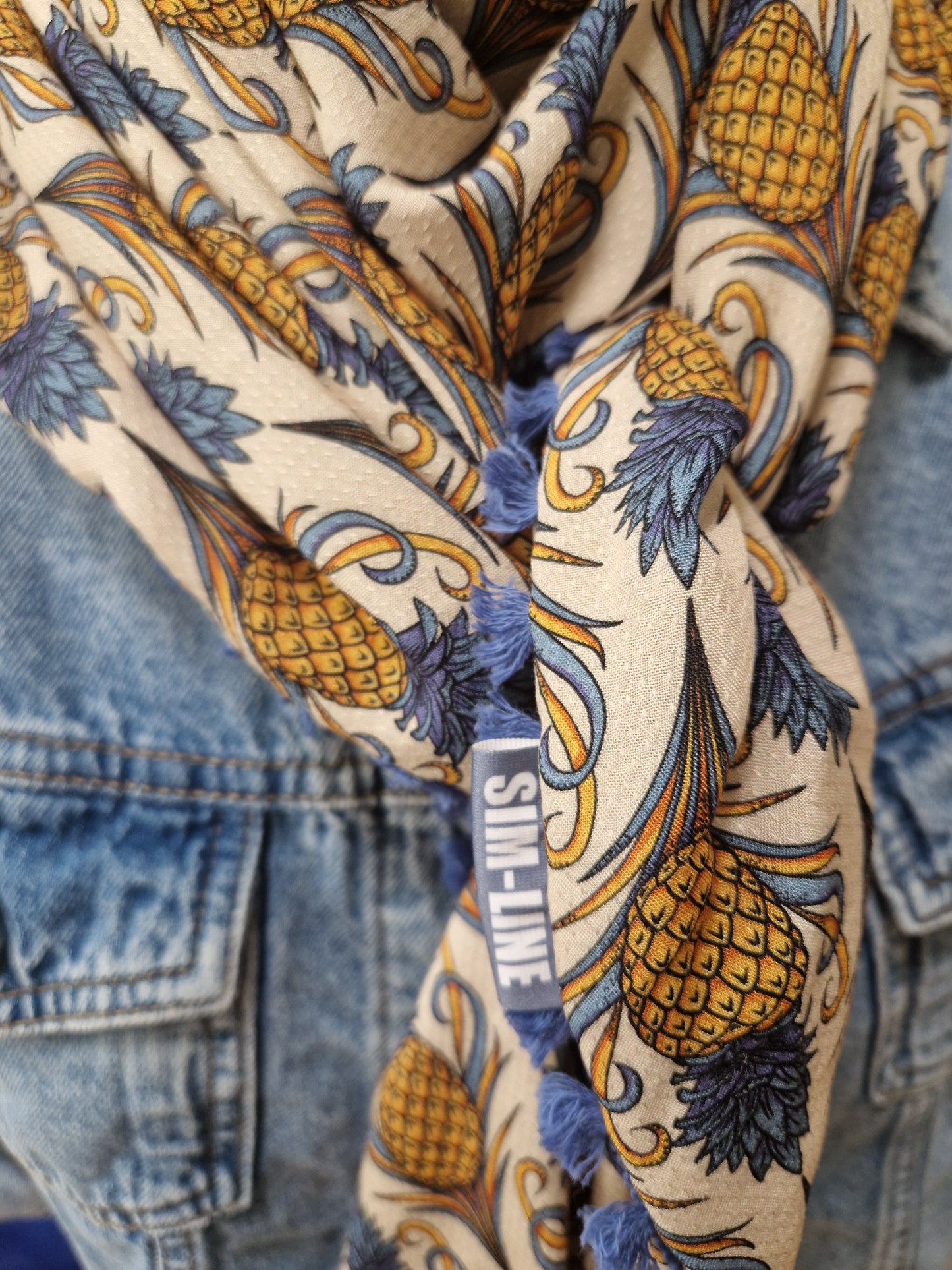 Dreieckstuch Damen Gisèle, Schal Damen,  Ananas,