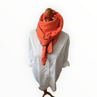 Dreieckstuch Damen Olivia, Schal Damen, Musselintuch, orange