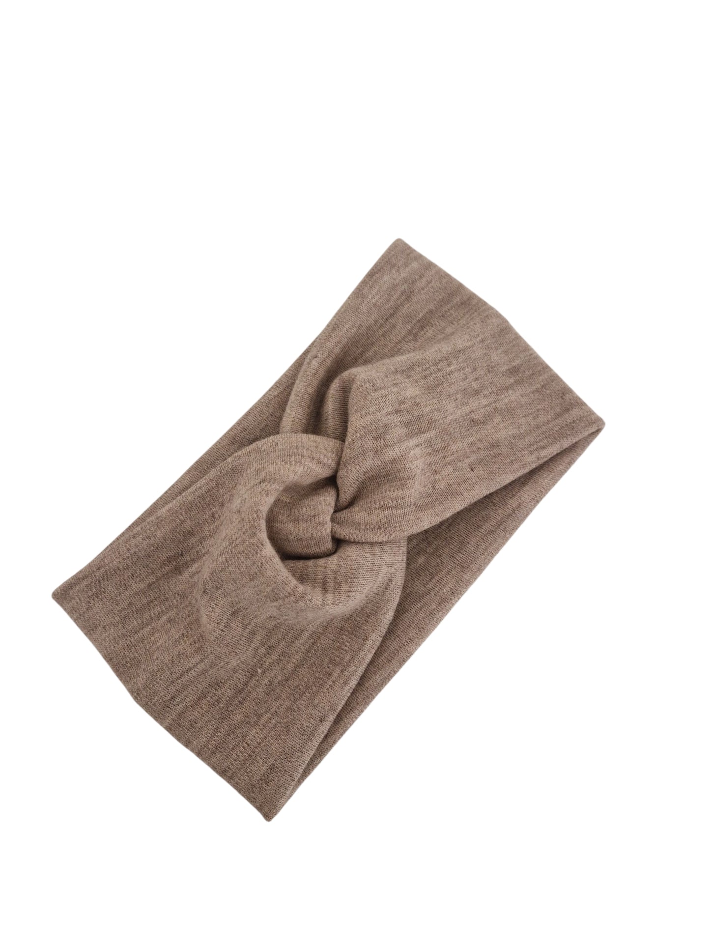 Stirnband aus 100% Merinowolle, beige melange