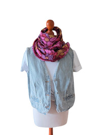 Dreieckstuch Damen Lidia, Schal Damen, Blumen,  pink, rosa, rost