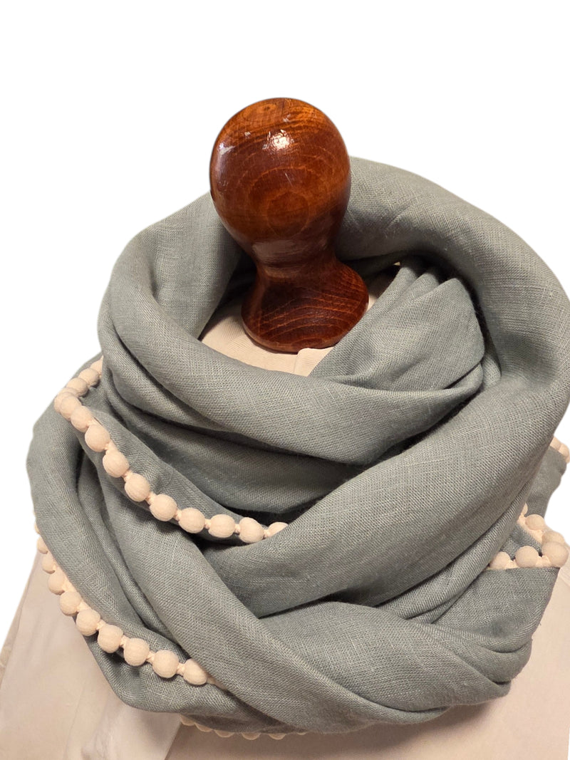 Dreieckstuch Damen Fiona, Schal Damen, Leinenschal mint