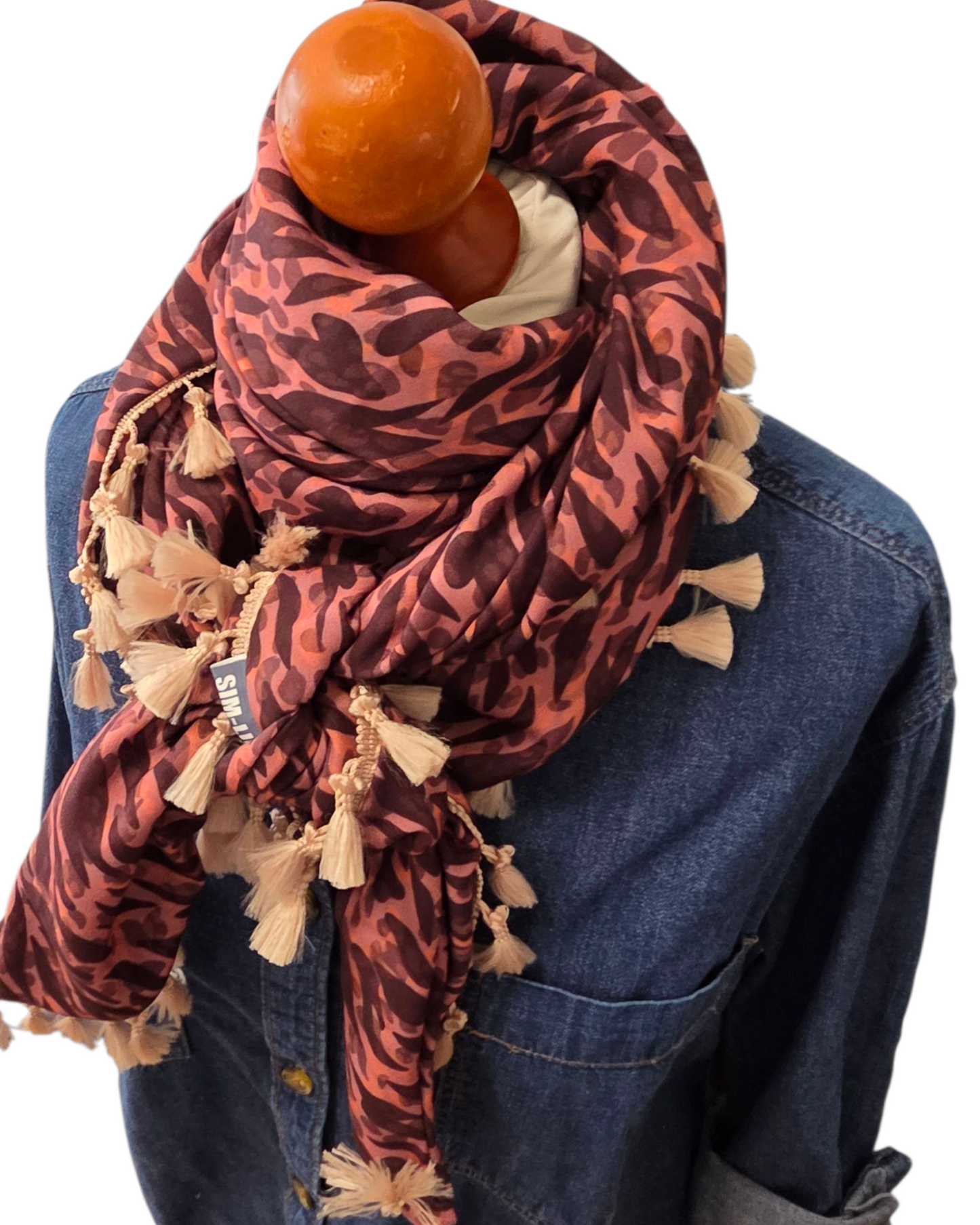 Dreieckstuch Damen Nicole , Schal Damen , braun, marsala