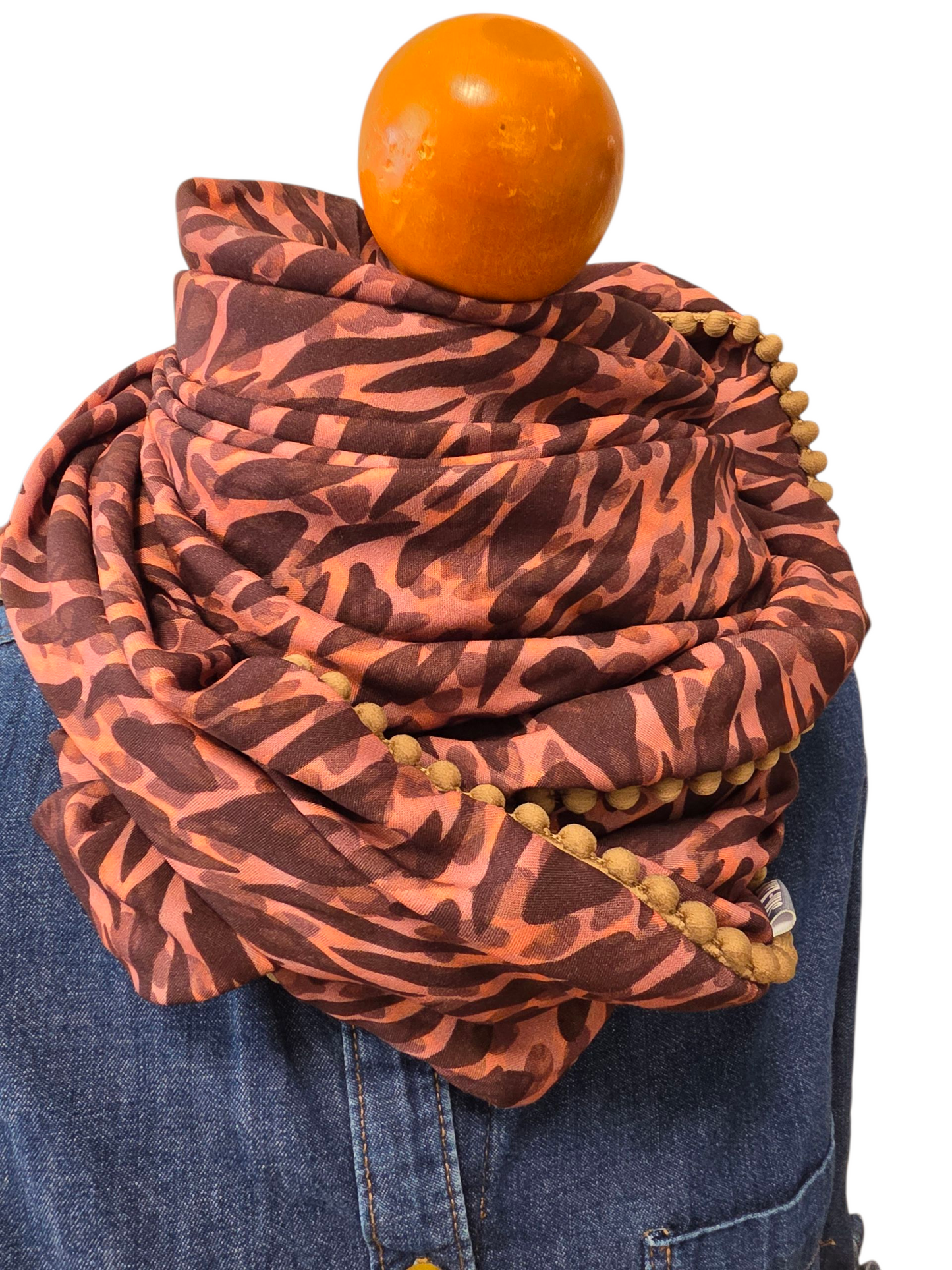 Dreieckstuch Damen Flavia,  Schal Damen,  braun, Terrasse, marsala