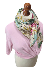 Dreieckstuch Damen Marianna, Schal Damen, Blumen, Pink, mint, beige, grün