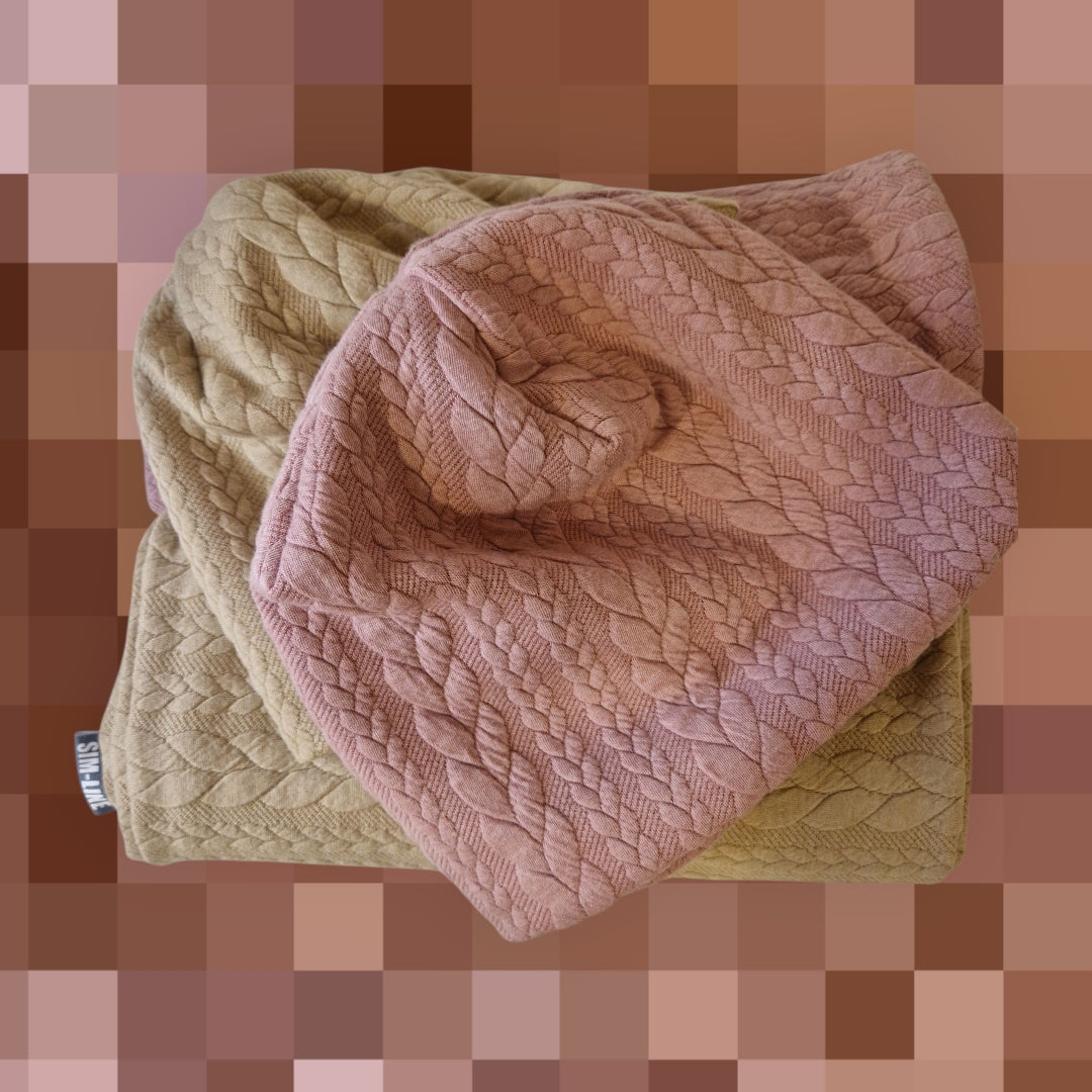 Loop mit Zopfmuster, rosa