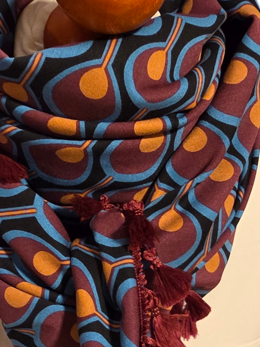 Dreieckstuch Damen Sybille,  Schal Damen,  Herbstfarben