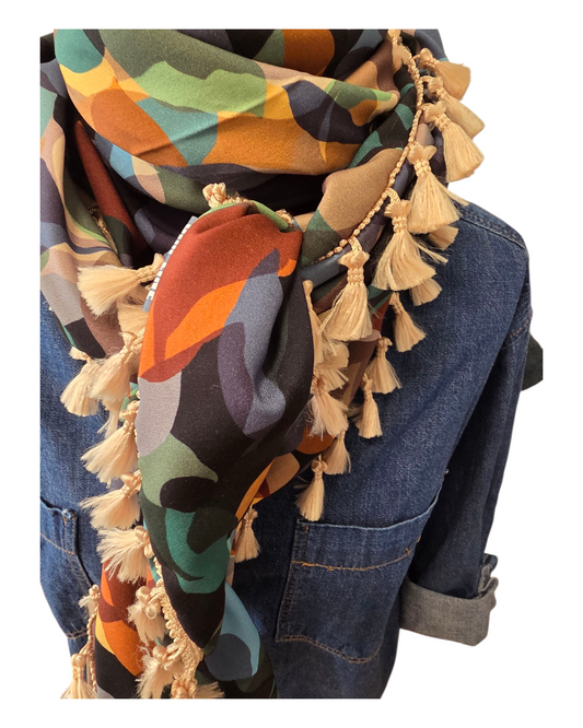 Dreieckstuch Damen Hazel, Schal Damen,  Herbstfarben