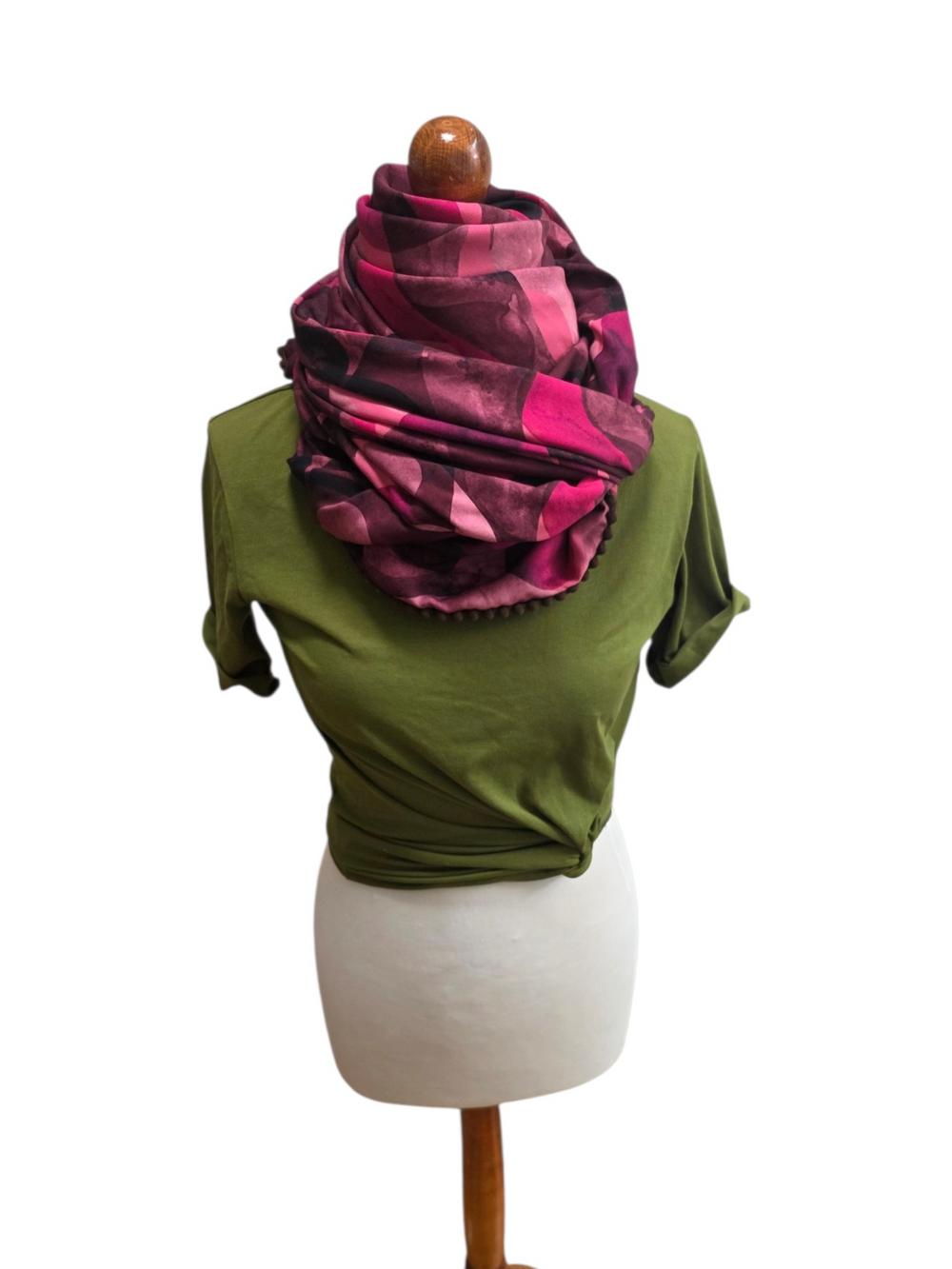Dreieckstuch Damen Eleonore, Schal Damen, wave, pink, rosa, bordeaux,braun