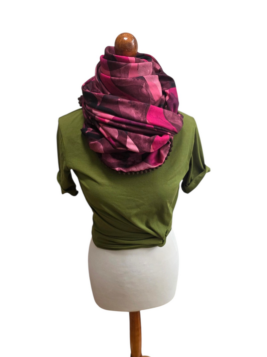 Dreieckstuch Damen Eleonore, Schal Damen, wave, pink, rosa, bordeaux,braun