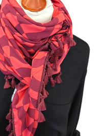 Dreieckstuch Damen Elaina, Schal Damen, rot, bordeaux