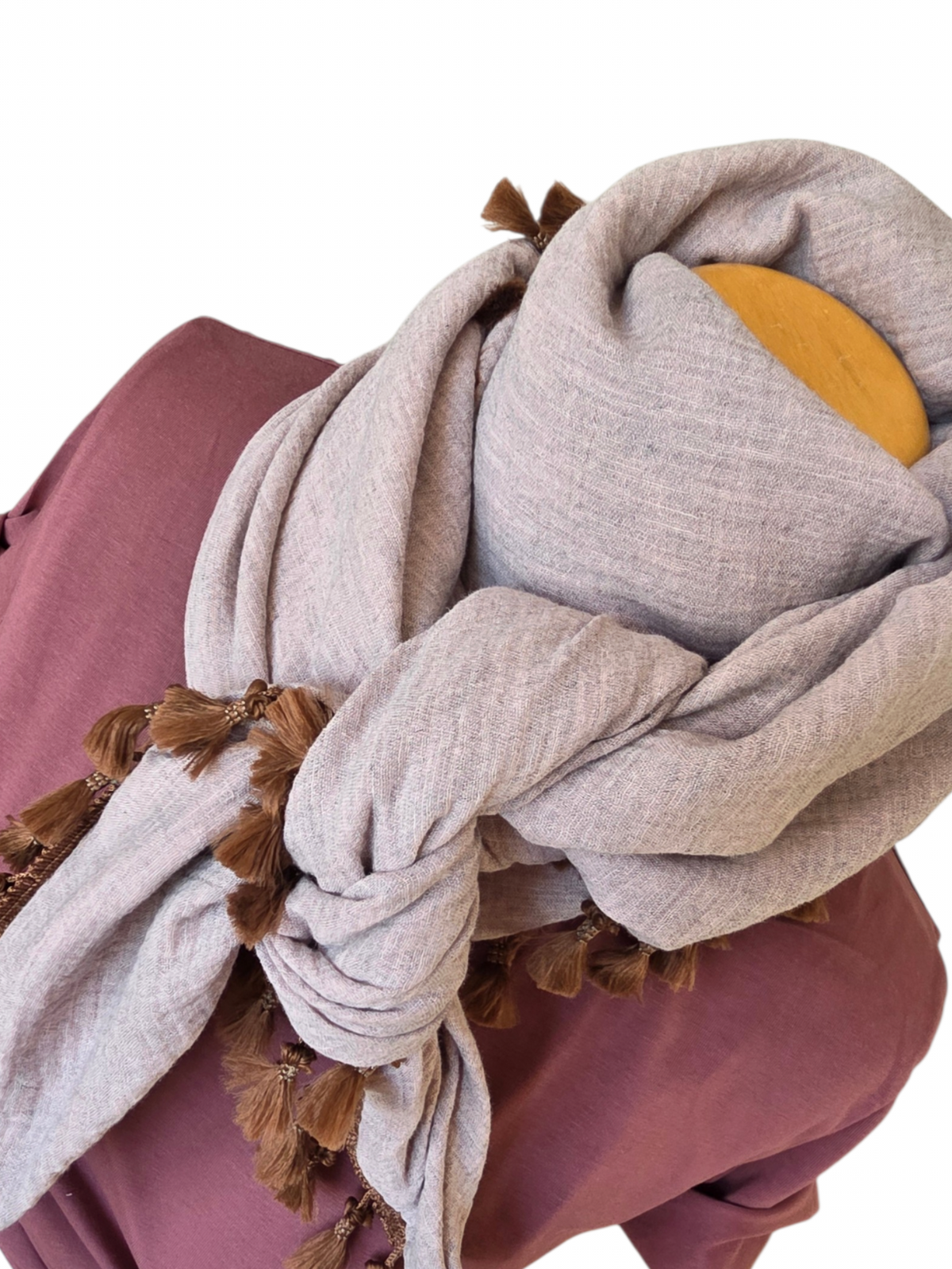 Dreieckstuch Damen Joselle, Schal Damen,  Musselinschal,  rosé melange