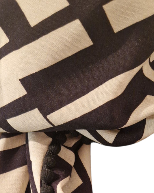 Dreieckstuch Damen Blake, Schal Damen, beige, schwarz