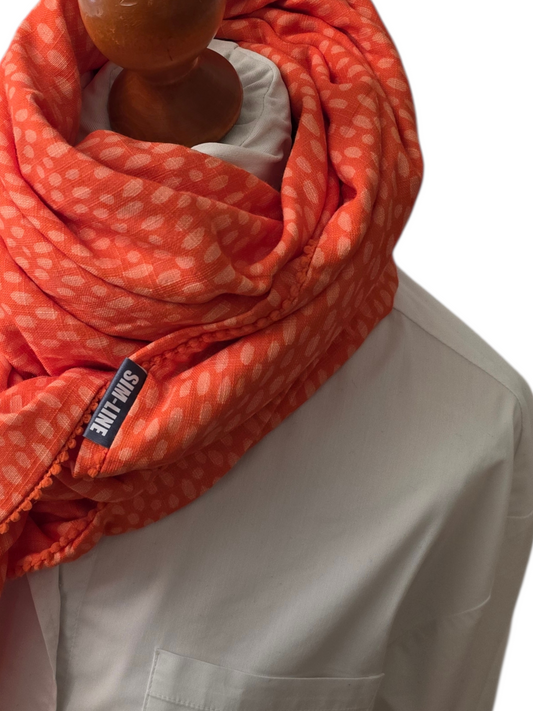 Dreieckstuch Damen Emma, Schal Damen,  Musselintuch,  orange