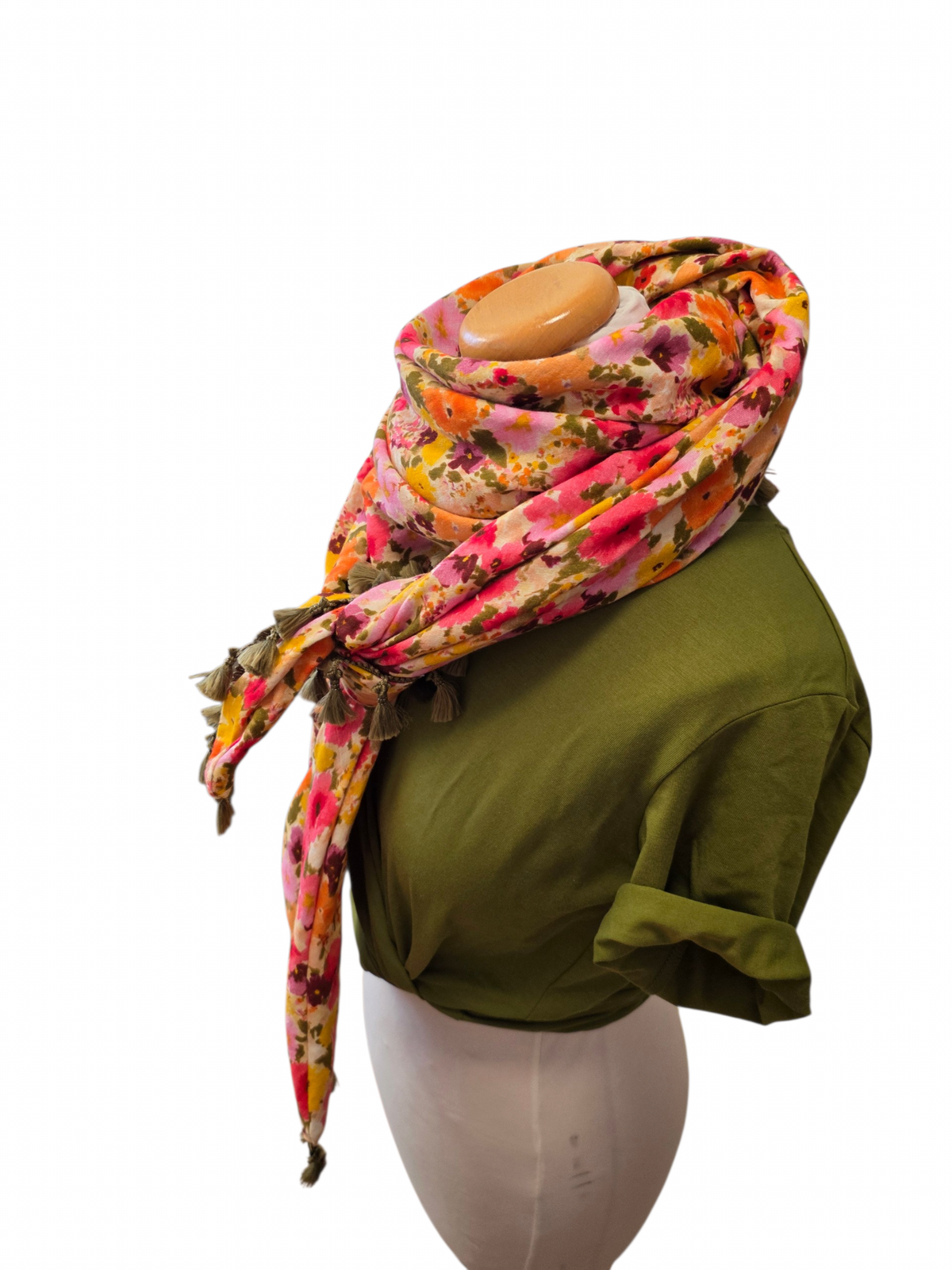 Dreieckstuch Damen Paloma, Schal Damen,  Musselintuch,  Blumen