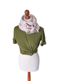 Dreieckstuch Damen Noemi, Schal Damen, Musselinschal, weiss, rost, Blumen und Schmetterlinge