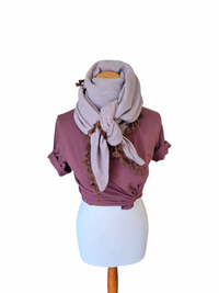 Dreieckstuch Damen Joselle, Schal Damen,  Musselinschal,  rosé melange