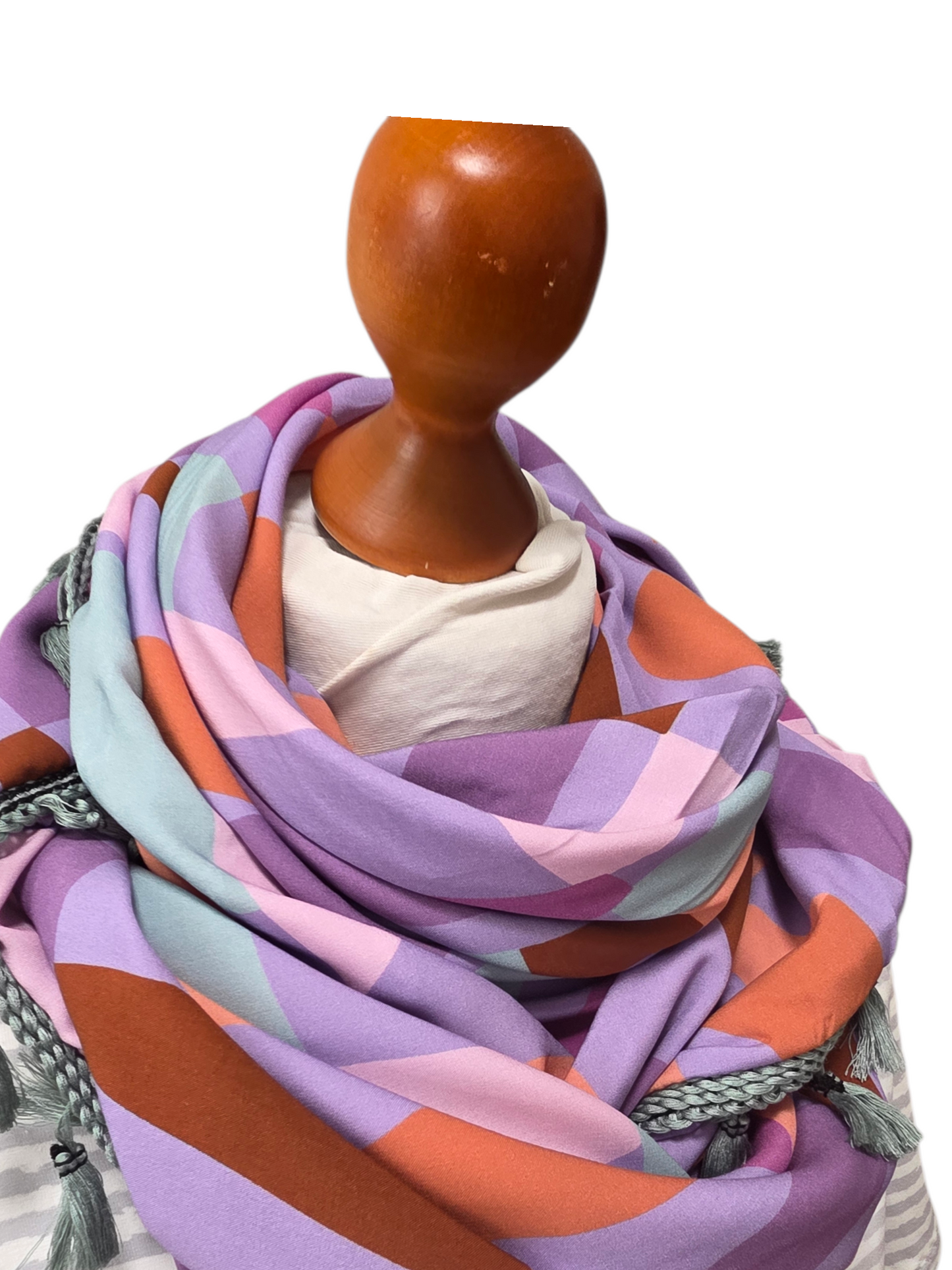 Dreieckstuch Damen Enise, Schal Damen, lila, mint, braun, orange