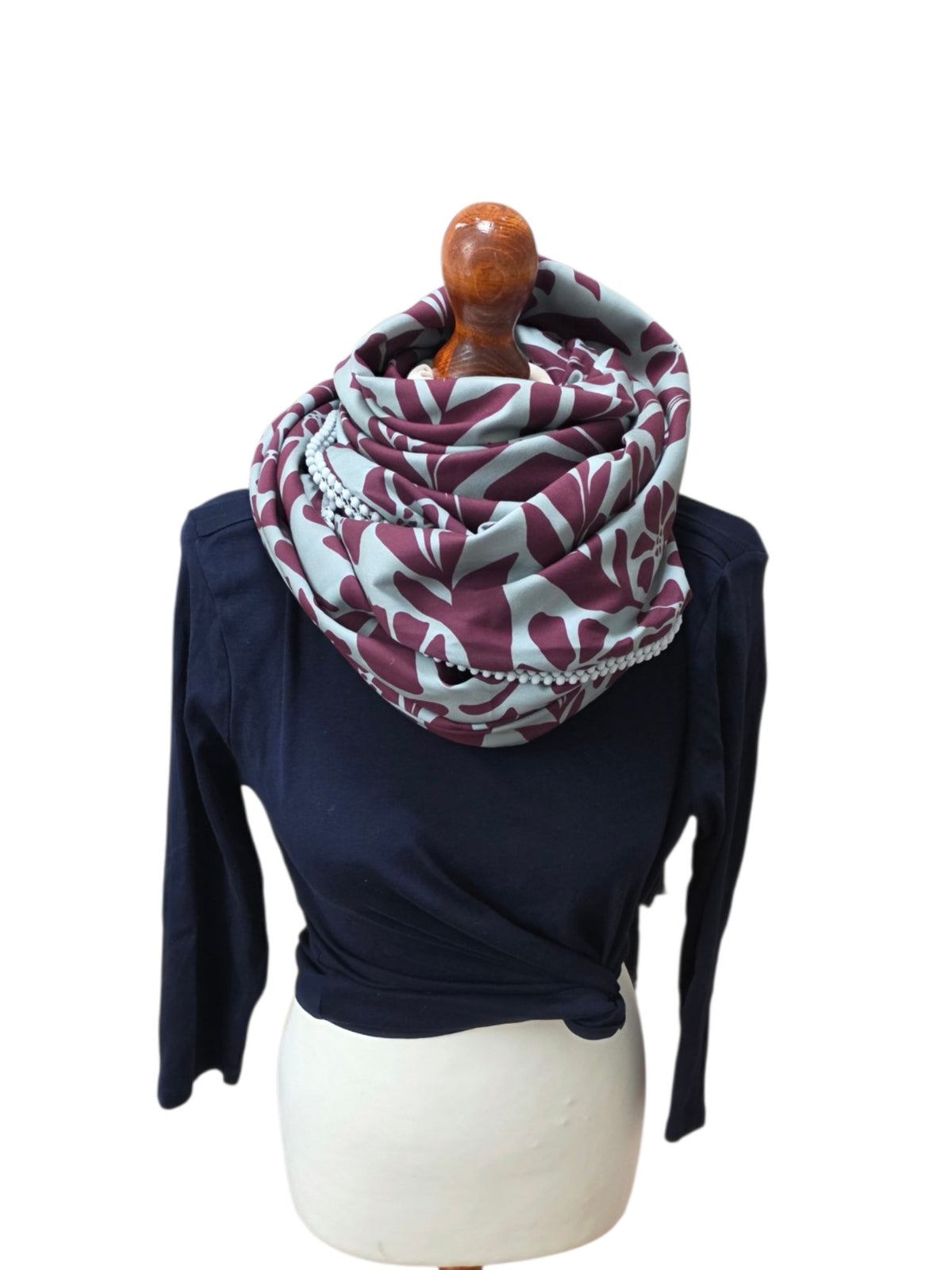 Dreieckstuch Damen Luciana, Schal Damen, mint-salbei, aubergine
