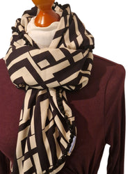 Dreieckstuch Damen Blake, Schal Damen, beige, schwarz