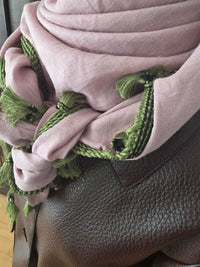 Dreieckstuch Damen Alexa, Schal Damen, Leinenschal,  rosa