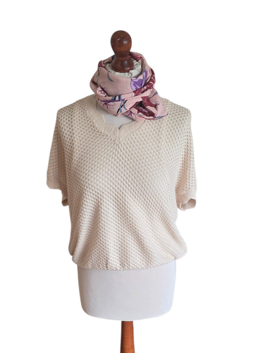 Dreieckstuch-Kleintuch Damen Elena, Schal Damen, Peach, Lila, Rost, grau, Blumen