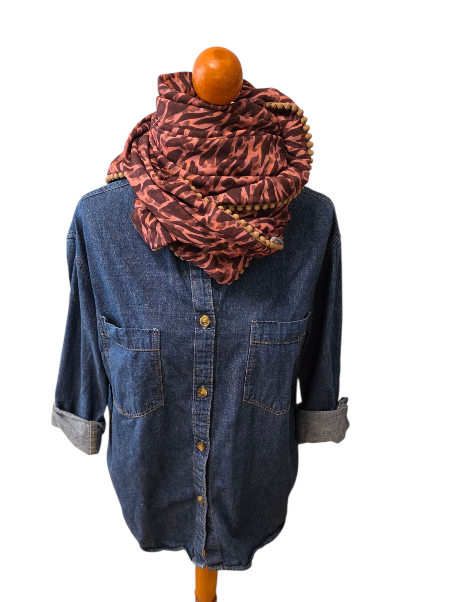 Dreieckstuch Damen Flavia,  Schal Damen,  braun, Terrasse, marsala