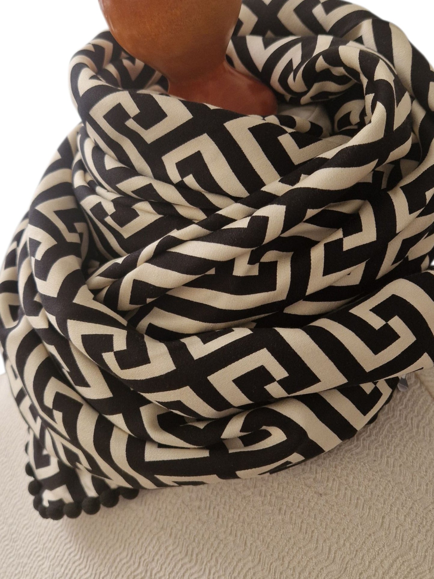 Dreieckstuch Damen Sarine, Schal Damen,  beige-schwarz