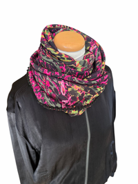 Dreieckstuch Damen Katja, Schal Damen, pink, schwarz, grün