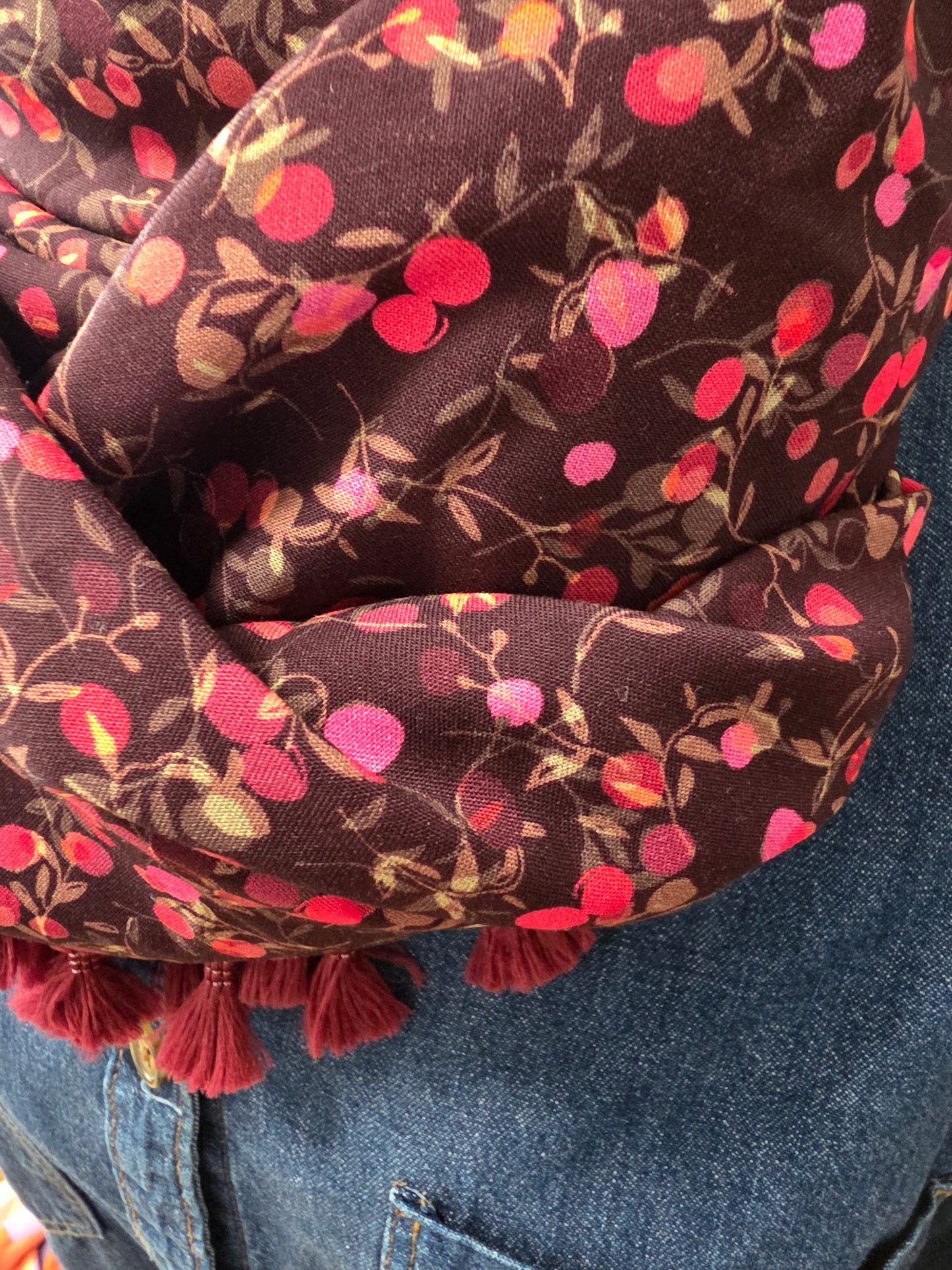 Dreieckstuch Damen Lunetta,  Schal Damen,  pink, bordeaux, braun