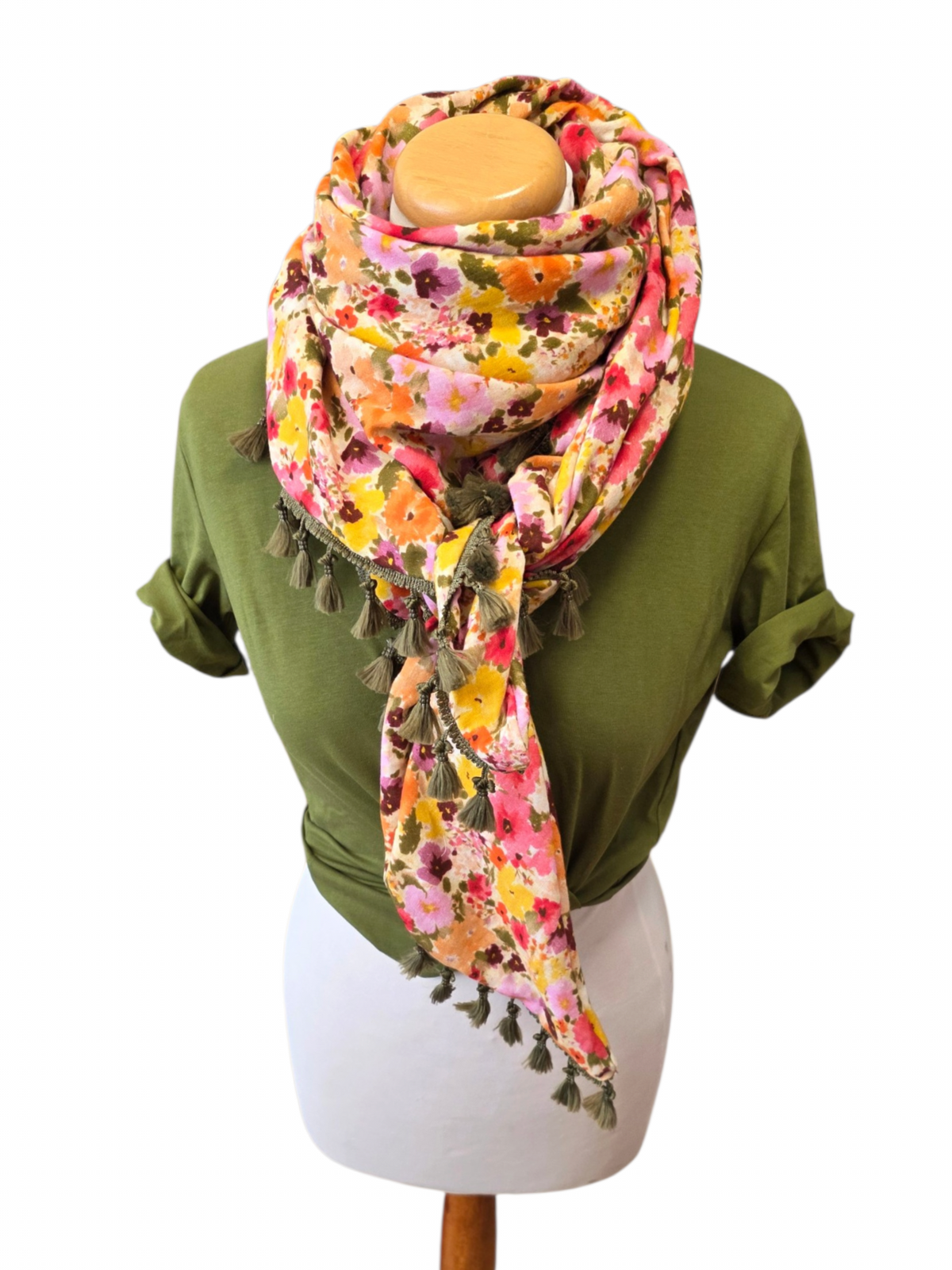 Dreieckstuch Damen Paloma, Schal Damen,  Musselintuch,  Blumen