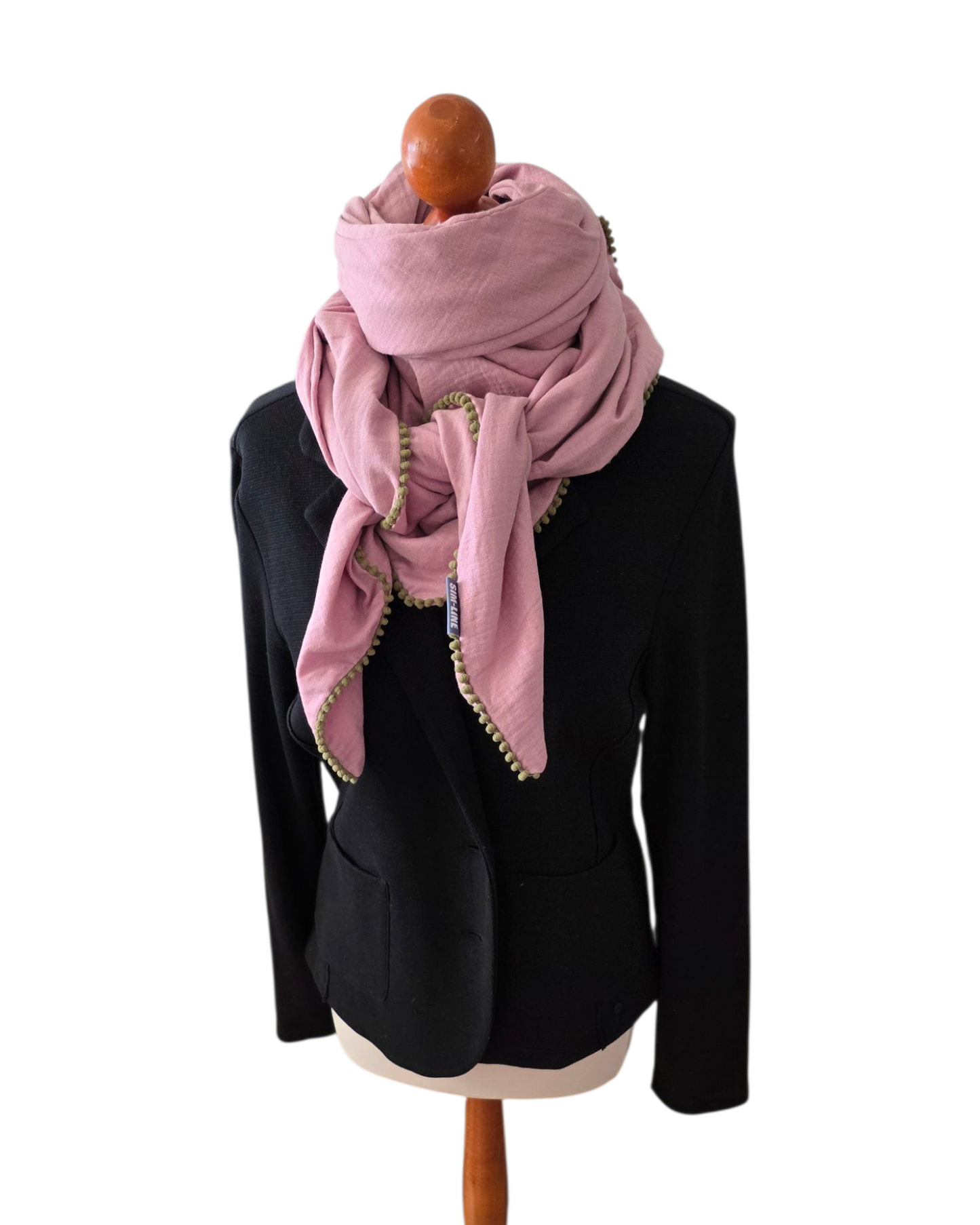 Dreieckstuch Damen Chantal, Schal Damen, Musselintuch, rosa