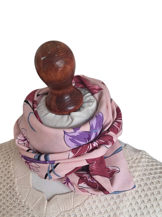 Dreieckstuch-Kleintuch Damen Elena, Schal Damen, Peach, Lila, Rost, grau, Blumen