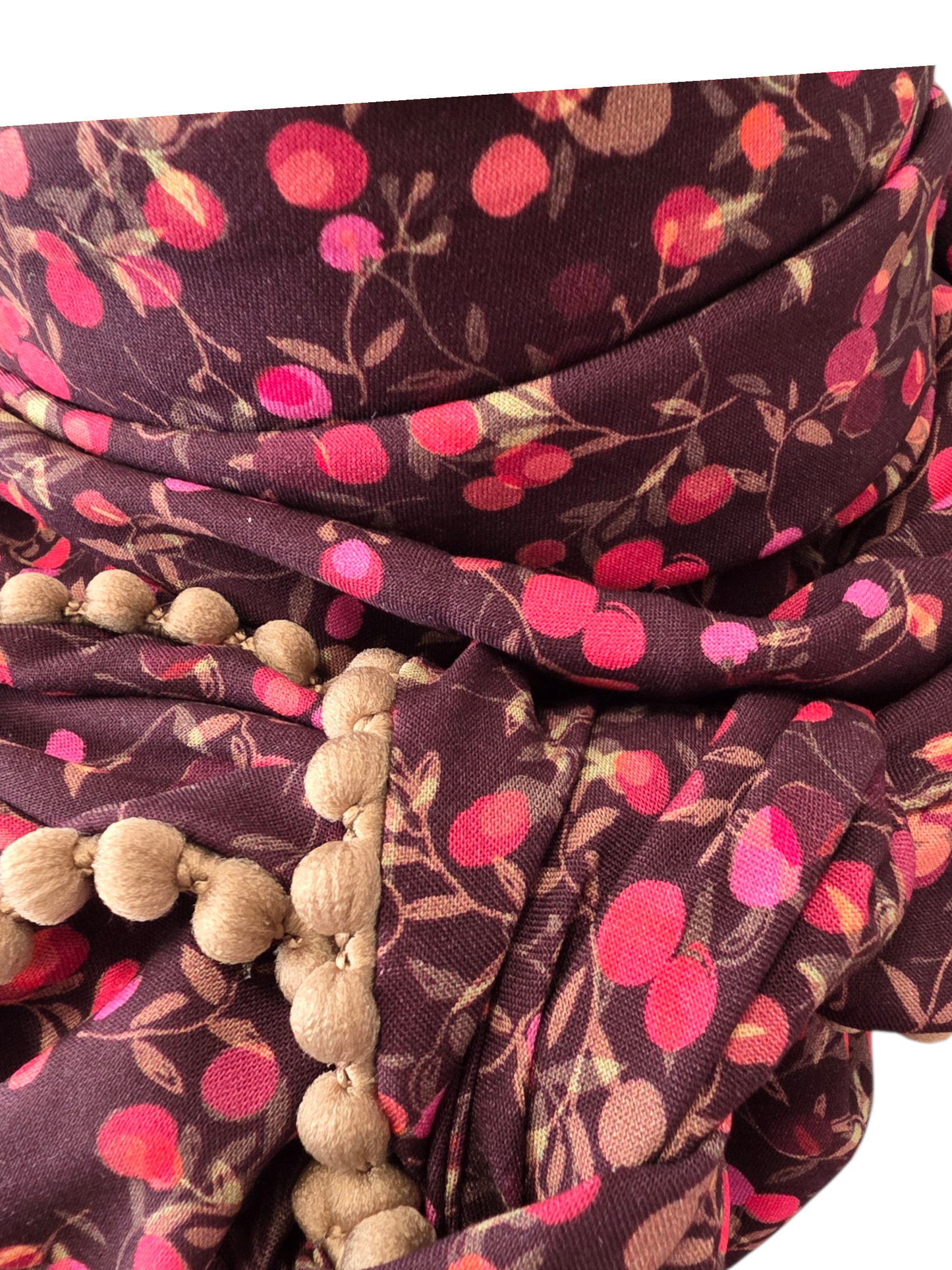 Dreieckstuch Damen Paula, Schal Damen,  bordeaux, pink, braun