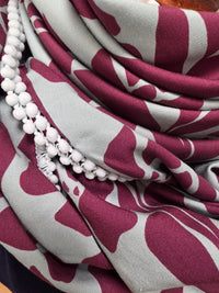 Dreieckstuch Damen Luciana, Schal Damen, mint-salbei, aubergine