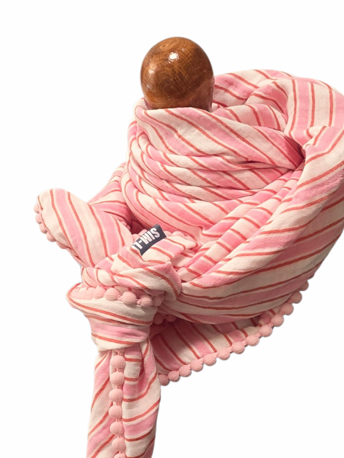 Dreieckstuch Damen Corinna, Schal Damen,  Musselinschal,  rosa, pink, offwhite, Streifen