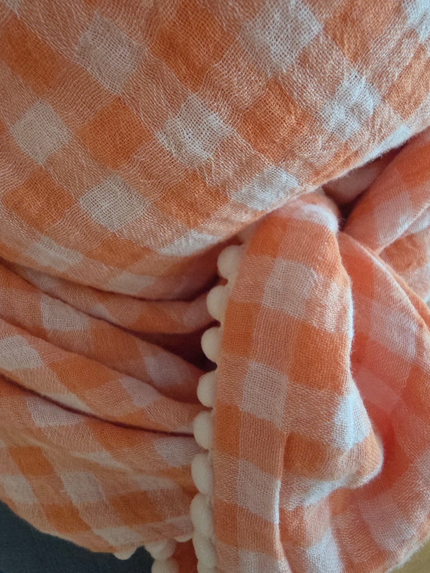 Dreieckstuch Damen Eline, Schal Damen, Musselintuch, offwhite/apricot