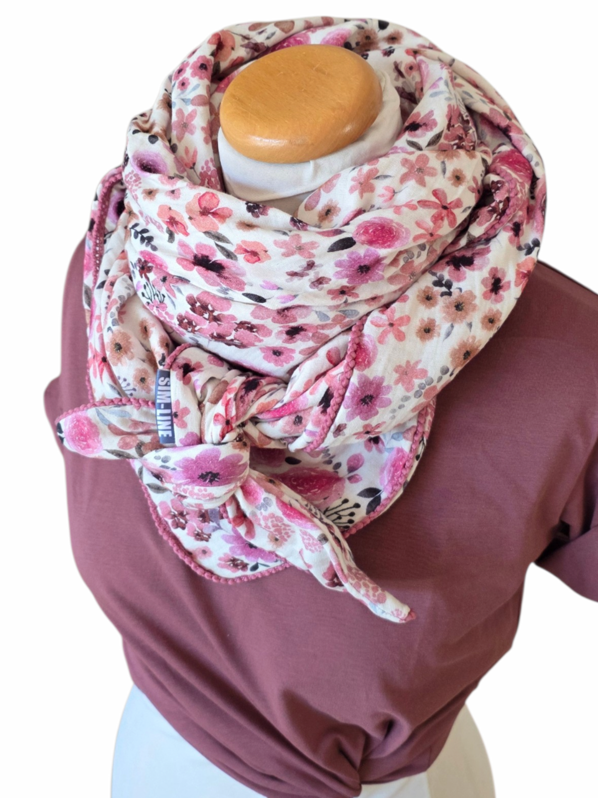 Dreieckstuch Damen Marta, Schal Damen, Musselintuch, Blumen