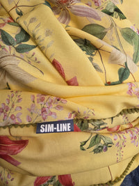 Dreieckstuch Damen Stephanie, Schal Damen, vanille, rot, grün, rosa, Blumen