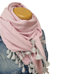 Dreieckstuch Damen Paulette, Schal Dame, Leinenschal,  rosa