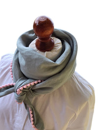 Dreieckstuch Damen Arianna, Schal Damen, Leinenschal, mint
