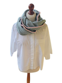 Dreieckstuch Damen Arianna, Schal Damen, Leinenschal, mint