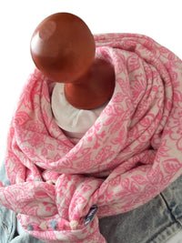 Dreieckstuch Damen Rosalie, Schal Damen, Musselintuch, pink