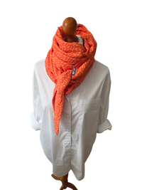 Dreieckstuch Damen Emma, Schal Damen,  Musselintuch,  orange