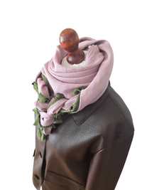 Dreieckstuch Damen Alexa, Schal Damen, Leinenschal,  rosa