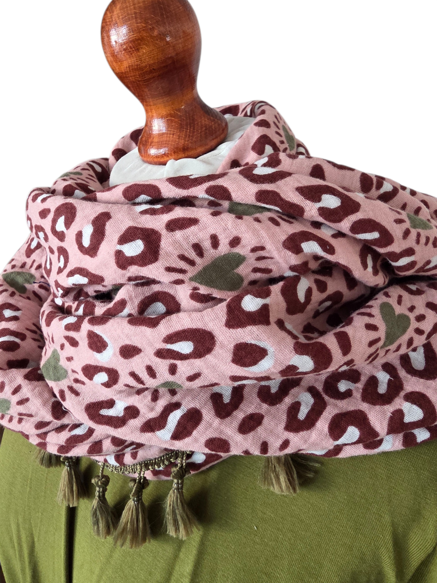 Dreieckstuch Damen Sylvie, Schal Damen, Musselinschals, rosa, bordeaux