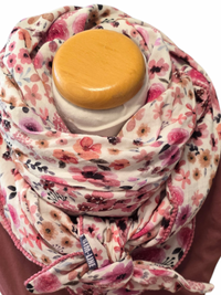 Dreieckstuch Damen Marta, Schal Damen, Musselintuch, Blumen