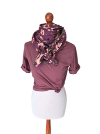Dreieckstuch Damen Evie, Schal Damen, altrosa, rosa, olivegrün