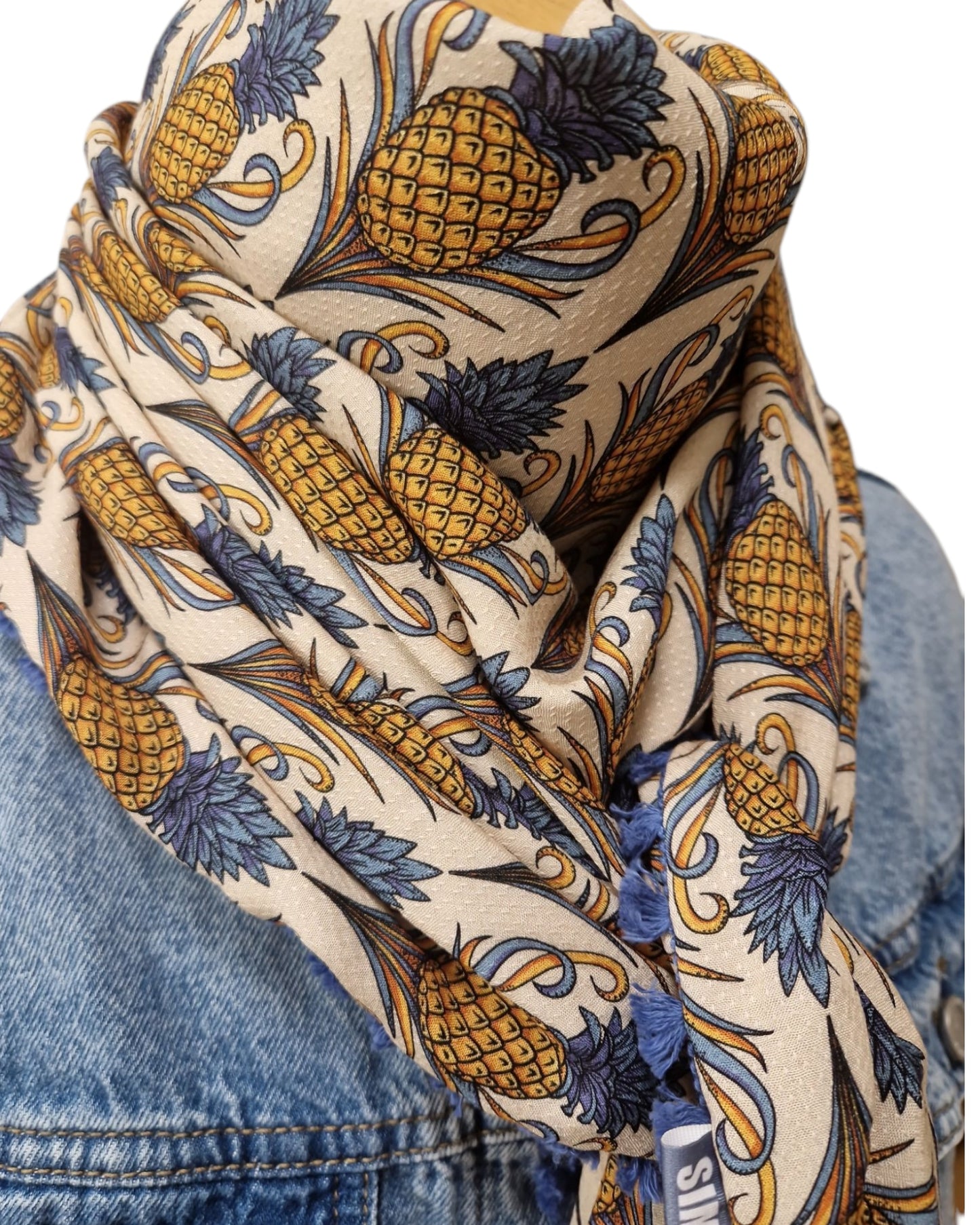 Dreieckstuch Damen Gisèle, Schal Damen,  Ananas,