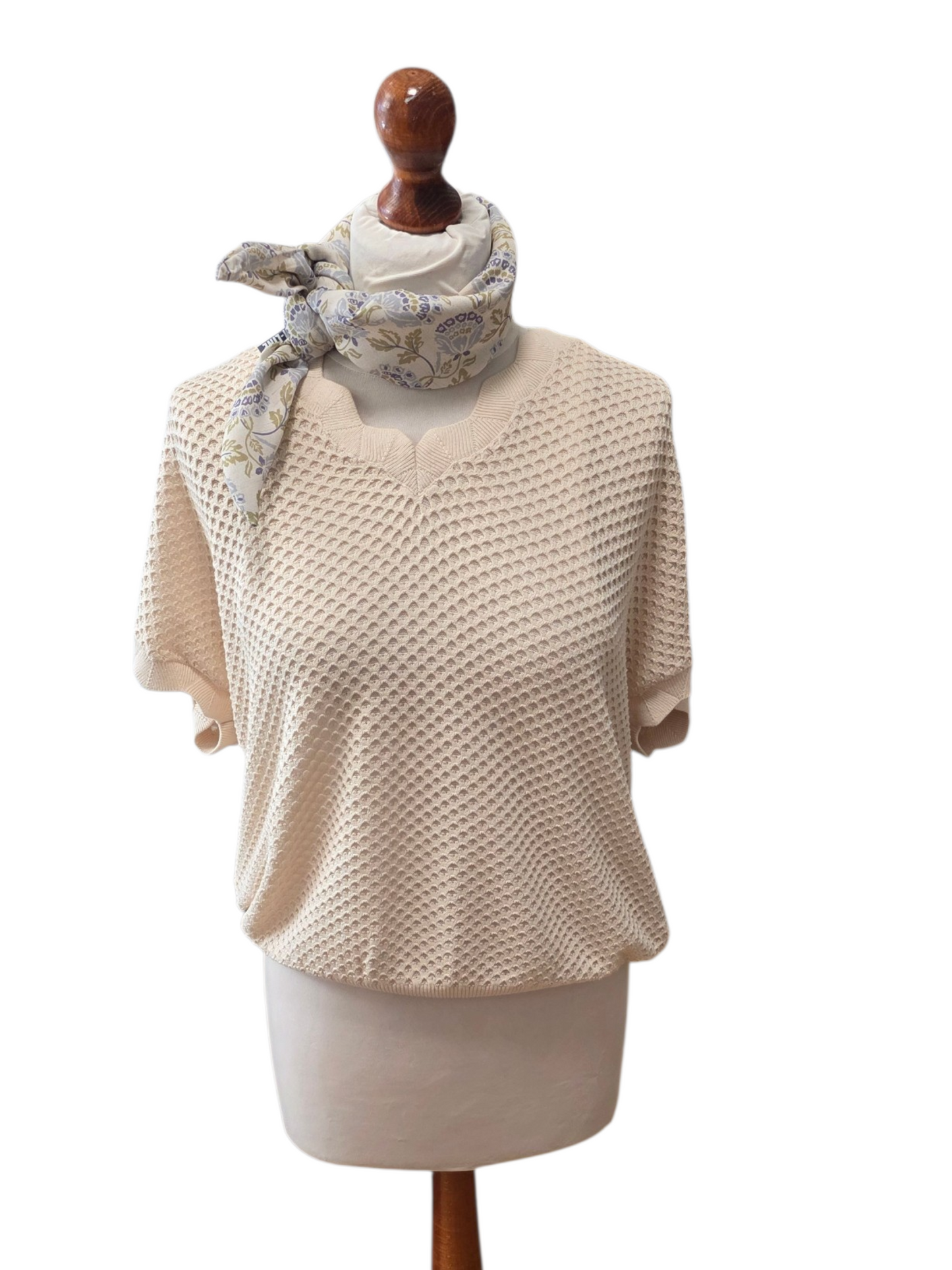Dreieckstuch - Kleintuch Damen Marisa, Schal Damen, Sand, Lila, Olivegrün