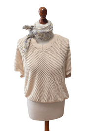 Dreieckstuch - Kleintuch Damen Marisa, Schal Damen, Sand, Lila, Olivegrün